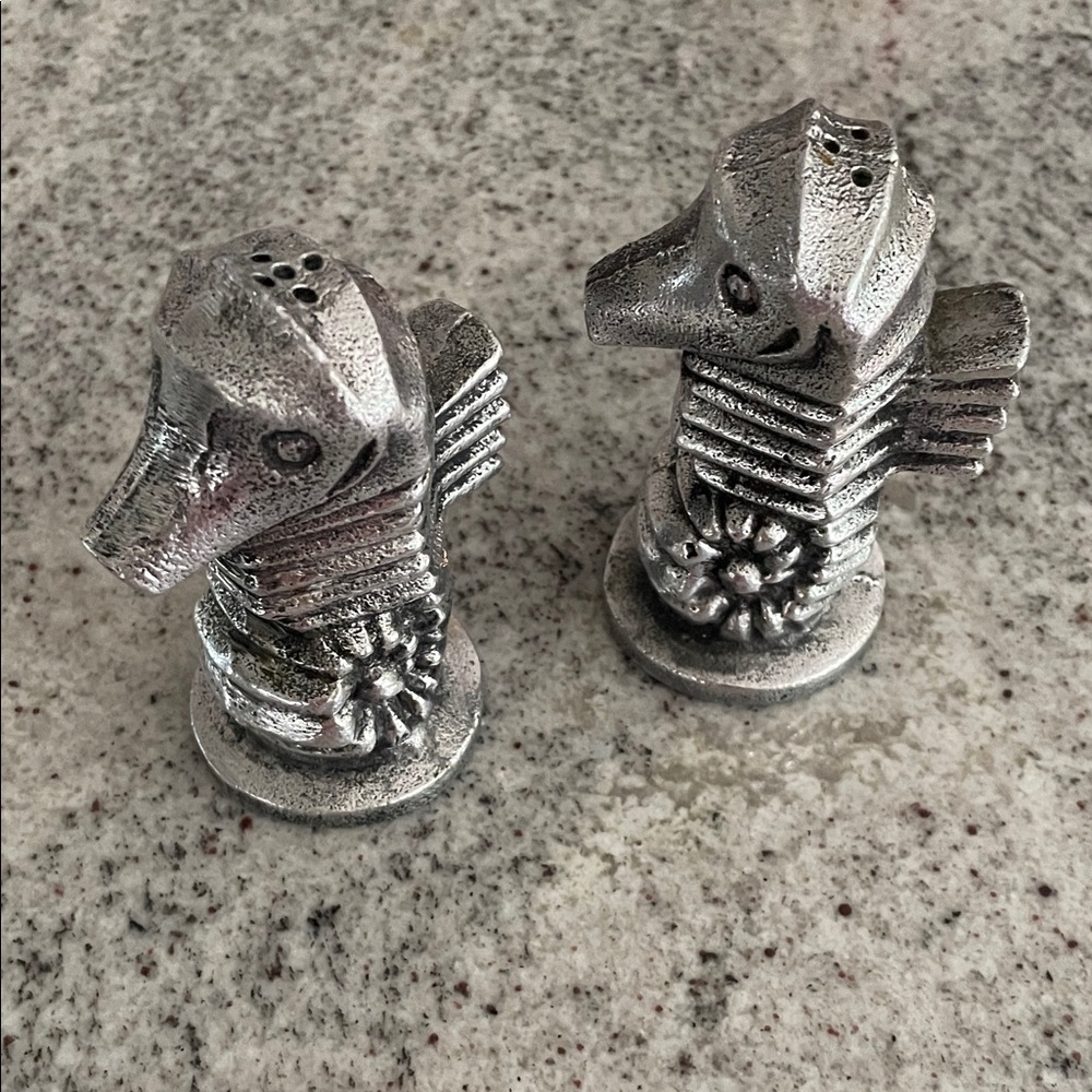 Pottery Barn Metallic Seahorse Shakers